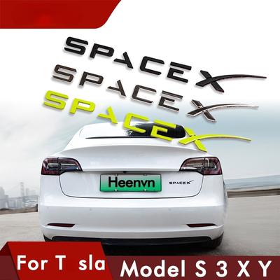 Heenvn новая наклейка с логотипом багажника Space X для M-odel Y 3 SX 2021, аксессуары M-odel Y Car M-odel3, три алюминиевых сплава