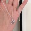 Yinruitai S925 Sterling Silver Rabbit Hoodie Necklace - Women's Luxury Design Clavicle Chain