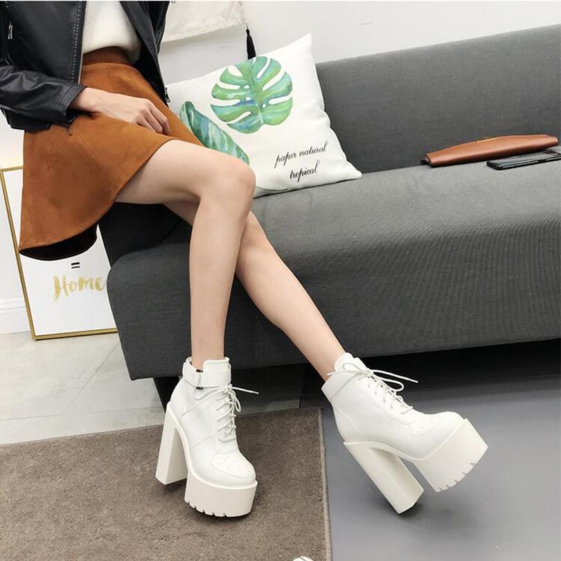 Fashion 2024 New Women's Sexy Winter Black Boots Platfrom Boot Women Fashion Shoes Thick High Heel Boots Ankle Boots