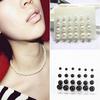 12 Pairs Party Ear Studs Faux Pearl Round Earrings