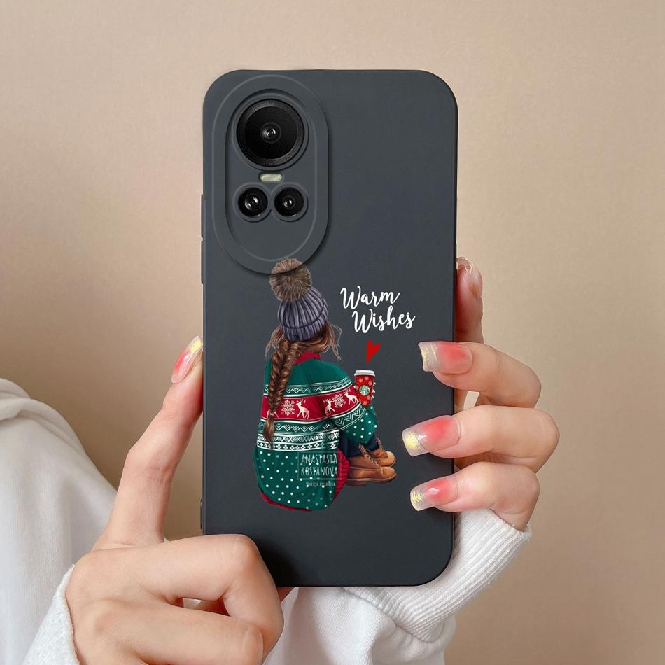 Чехол для Oppo Reno 10 Pro 5G Милый Дизайн Мягкий Гладкий Жидкий Силикон Улучшенная Полная Защита Чехол Для Oppo Reno10Pro Capa Coque