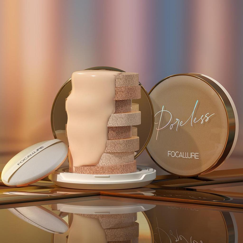 Focallure Poreless BB Air Cushion Foundation CC Cream Матовый консилер Отбеливающий макияж Косметика Водостойкая Осветляющая основа для лица