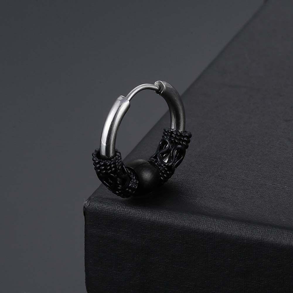 Кулон Стальной Дракон Круглый Мужские Серьги-Кольца Украшения для Ушей Корейские Висячие Серьги Серьги-Пусеты