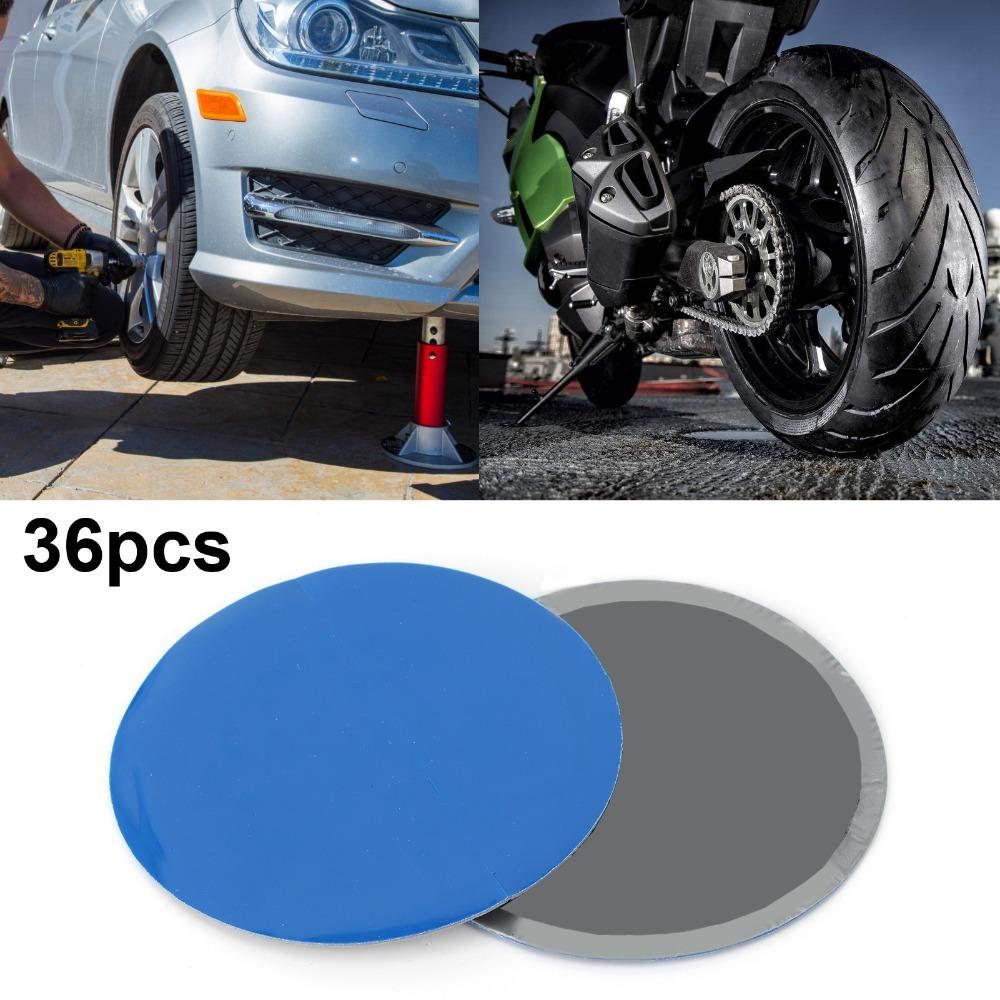 80PCS/36PCS 58mm / 2.3in Round Tire Patch Rubber Tubeless Tire Patch Tire Tread Repair