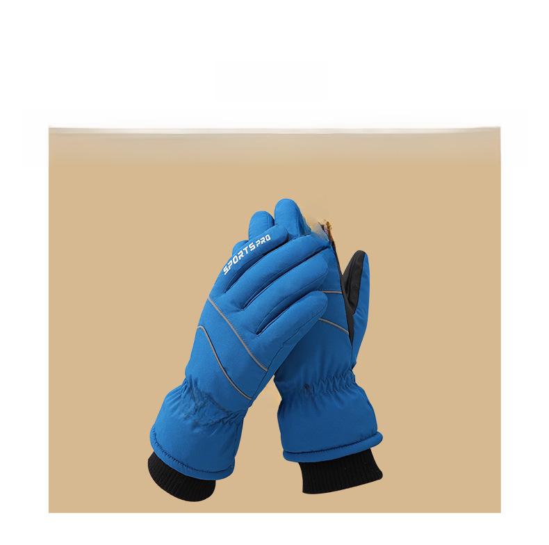 Men's Cold-Proof Thick Velvet Windproof Touchscreen Ski & Motorcycle Gloves for Winter Outdoor Activities