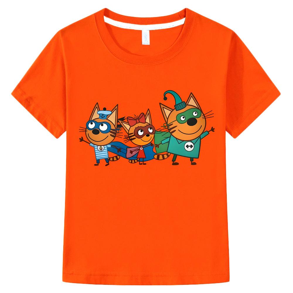 Kid-e-cats Новая Милая Детская Футболка Мультяшный Принт Футболки для Девочек Лето 100% Хлопок Веселая Футболка для Мальчиков Модная Детская Футболка с Короткой Рукавой Аниме Футболка