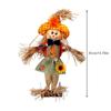 Handcrafted Harvest Witch Ornament With Dried Grass Materials Scarecrow Tabletop Decoration for Harvest Festival