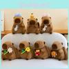 Designs Capybara Backpack Large Capacity Cartoon Animal Plush Doll Flower Bag