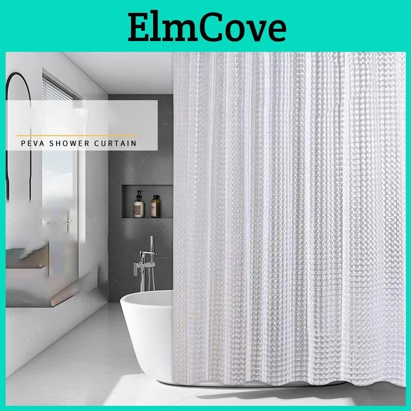 Peva 3d Shower Curtain Printed Thickened Waterproof Mildew Resistant Bathroom Bath Partition Universal Curtain
