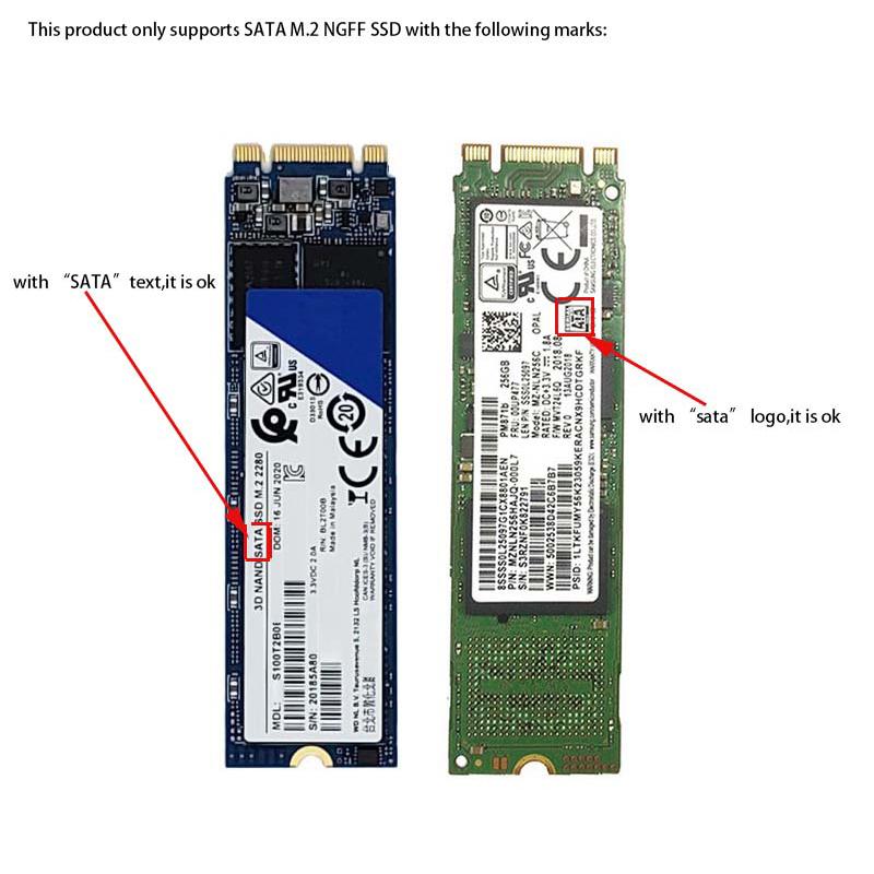 Ключ B+M SATA M.2 ngff ssd к SATA 3 райзер адаптер M.2 к SATA карта расширения
