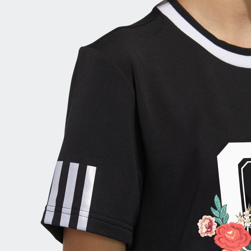 Adidas Платье Neo Farm с логотипом, спортивное, свободное, с принтом, влагоотводящее, быстросохнущее, ультралегкое, дышащее, с круглым вырезом и коротким рукавом, женские платья FN6485