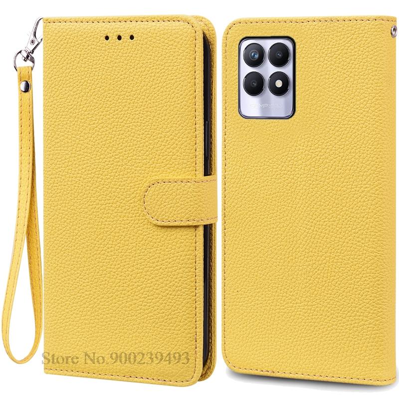 Case For Realme 8i Case Soft Silicone Wallet Flip Leather Case For Realme 8i Phone Case Realme 8 I Cover Coque Fundas