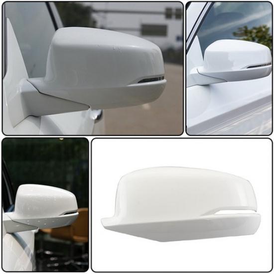 White Left Side Door Mirror Cover Cap W/ Turn Signal For Honda Accord 2013-2017