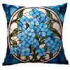New Vintage Floral Pillowcase Creative Colored Glass Printed Home Sofa Car Cushion Pillowcase