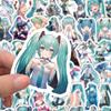103 шт. Милые Мультяшные Наклейки Hatsune Miku Водонепроницаемые Виниловые для Ноутбука Гитары Скейтборда Багажа Наклейки для Граффити Подарок на Детскую Вечеринку