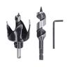 Ball Hole Saw Set 4 Prong Woodworking Drill Bit Reamer Auger Bits for Wood Plastic Plasterboard