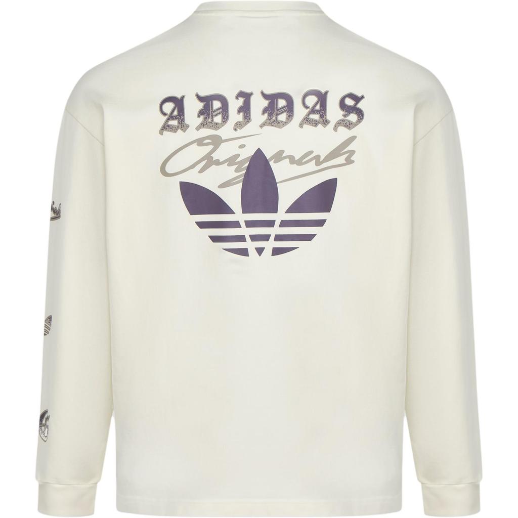 adidas Оригинальная графическая вязаная футболка с длинным рукавом Мужские топы KR5046