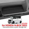 Для Honda N-BOX JF5 JF6 Car Copilot Storage Box Tray Pad Silicone Organizer Interior Accessories Tidying Black