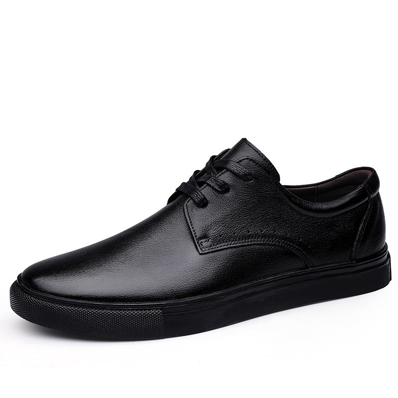 Минималистичная кожаная повседневная обувь в британском стиле для мужчин, на шнуровке, с перфорацией, мужские спортивные оксфорды для деловых собеседований