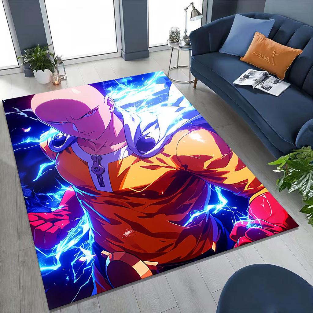 Аниме One Punch Man Сайтама Мультяшный Мультяшный Ковер для Спальни Гостиной Дивана Дома Декор Придверный Коврик, Детская Игровая Нескользящая Напольная Коврик