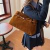 2025 Autumn and Winter New Fashionable Versatile Retro Matte Leather Top Holder Extra Large Capacity High-end Portable Shoulder Bag