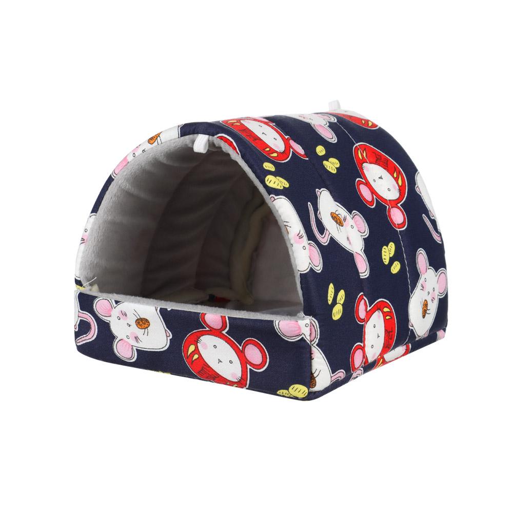 Cute Winter Comfortable Mini Cage Guinea Pig Nest Small Animal Sleeping Bed Hamster House Warm Mat
