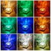 Aurora Night Light 16 Colors Flame Crystal Lamp New Ocean Wave Projector Light