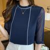 Fashion Summer Women Tops Short Sleeve Chiffon Blouse Shirt Casual O-neck Blouse Women Clothing J15