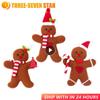 3pcs Creative New Christmas Decoration Gingerbread Man Plushies Doll Pendant Plush Toys Christmas Tree Accessory Pendant