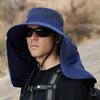 Summer Men Women Hat Outdoor Face Neck Wide Brim Shawl Bucket Hat Sun Protection Wide Brim Cap