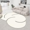 Ковер неправильной формы для гостиной, тихий коврик для спальни, легкий роскошный ковер у кровати