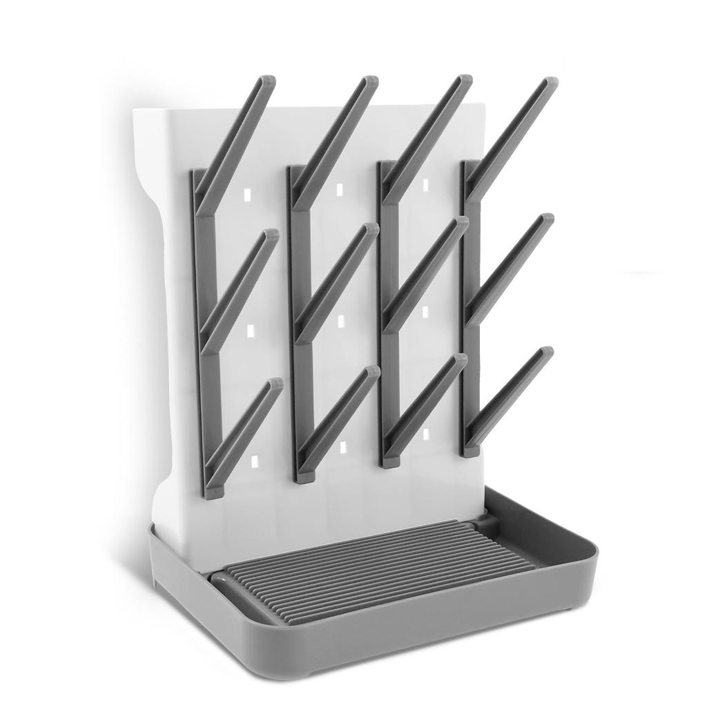 Подставка для сушки детских бутылочек, экономящая место, настольный держатель, съемный поддон, держатель-органайзер для детских бутылочек и сушки