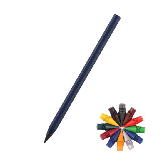 Металлический пишущий карандаш с многоразовым металлическим наконечником. Не требует чернил или заточки. Ручка для письма с плавным трением для архитекторов, художников. Карандаш с удобным захватом.