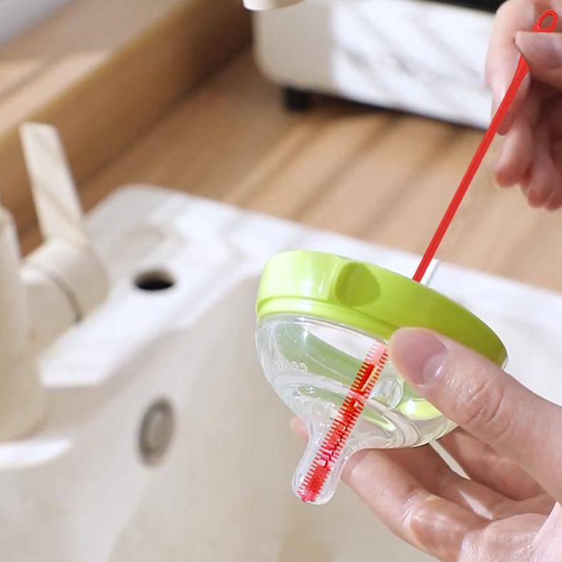 Гибкая силиконовая длинная соломенная щетка многоразовая щелевая щетка ершик для труб щетка для мытья бутылок с водой