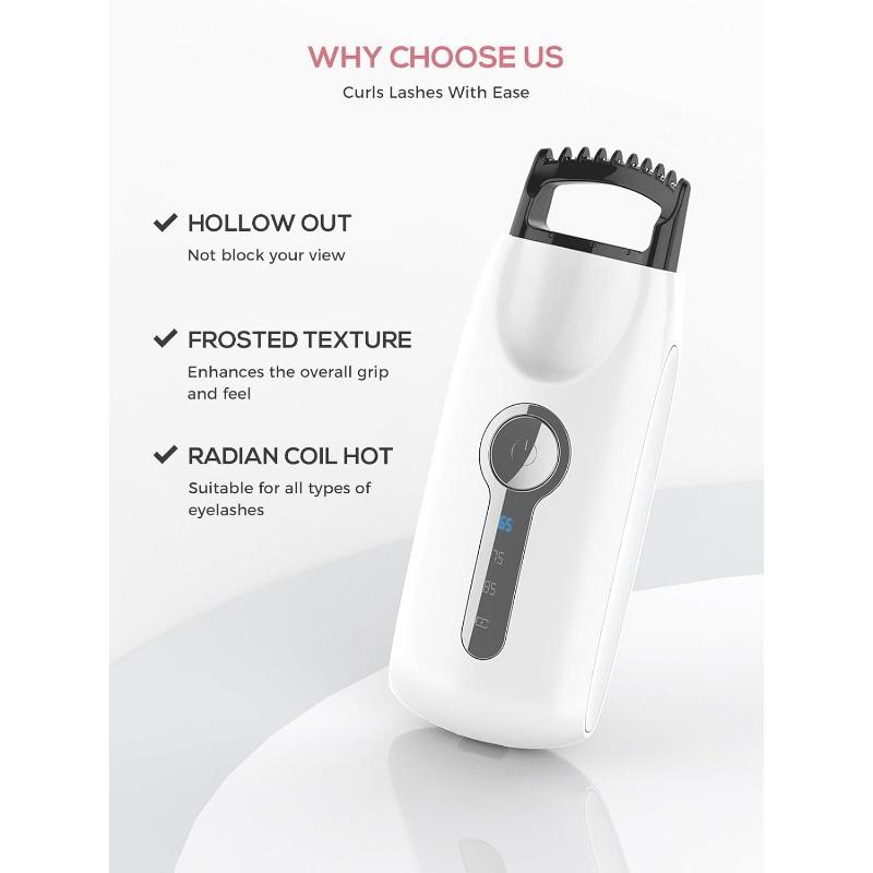 2024 Новый 5D Push нагреваемый щипцы для завивки ресниц с 3 температурами и 8-секундным быстрым нагревом микро/профессиональная/матовая текстура для четкой завивки каждый раз