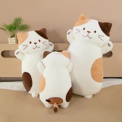 Милая плюшевая игрушка кошка-сыр из кроличьего меха, детская подушка для сна, домашняя подушка, детская подушка для сна на боку, украшение для автомобиля