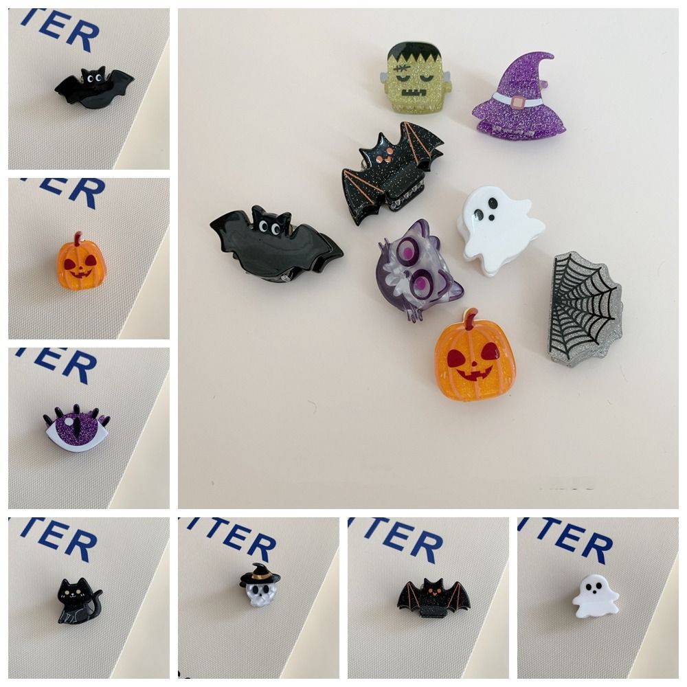 Small Halloween Mini Grab Clip Bat Halloween Hairpin Funny Spooky Hair Claw  Girls