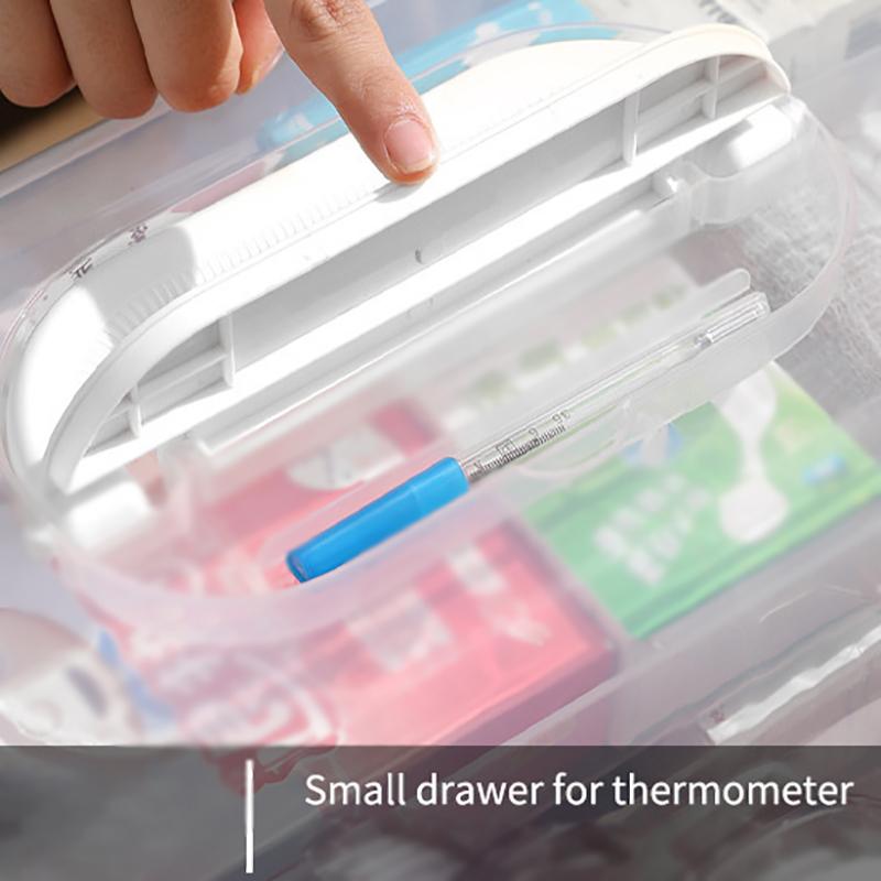 Organizer Large Medicine Family Capacity Box Portable First Aid Kit Medicine Storage Boxes Organizers Plastic Organizing Home