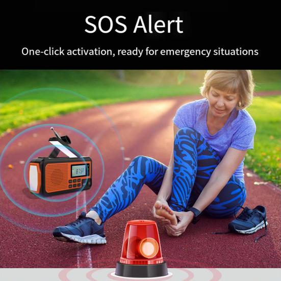 Уличное аварийное радио с SOS-сигналом, фонариком, солнечной зарядкой, ручной динамо-машиной, перезаряжаемое радио для кемпинга, AM/FM/SW, полный диапазон, портативное радио
