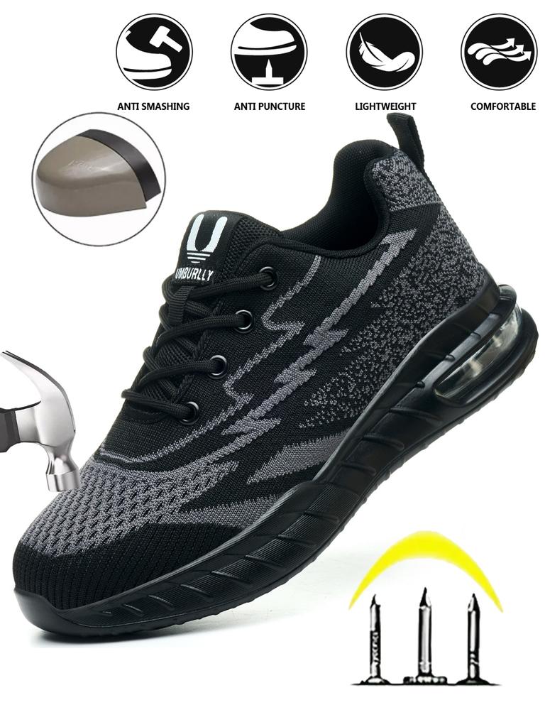 Women Safety Shoes For Work Safety Boots Breathable Steel Toe Puncture Proof Sport Work Sneakers Construction Security Boots