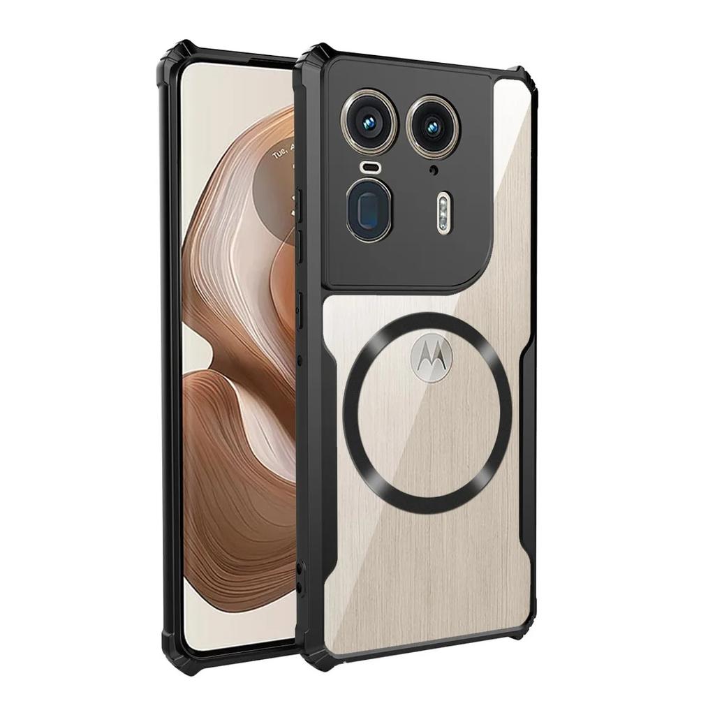 Прозрачный прочный магнитный чехол Magsafe для Moto Edge 50 Pro Fusion Edge50 40 30 S50 Neo G85 G34 G24 G54 G84 G14 G53 E13