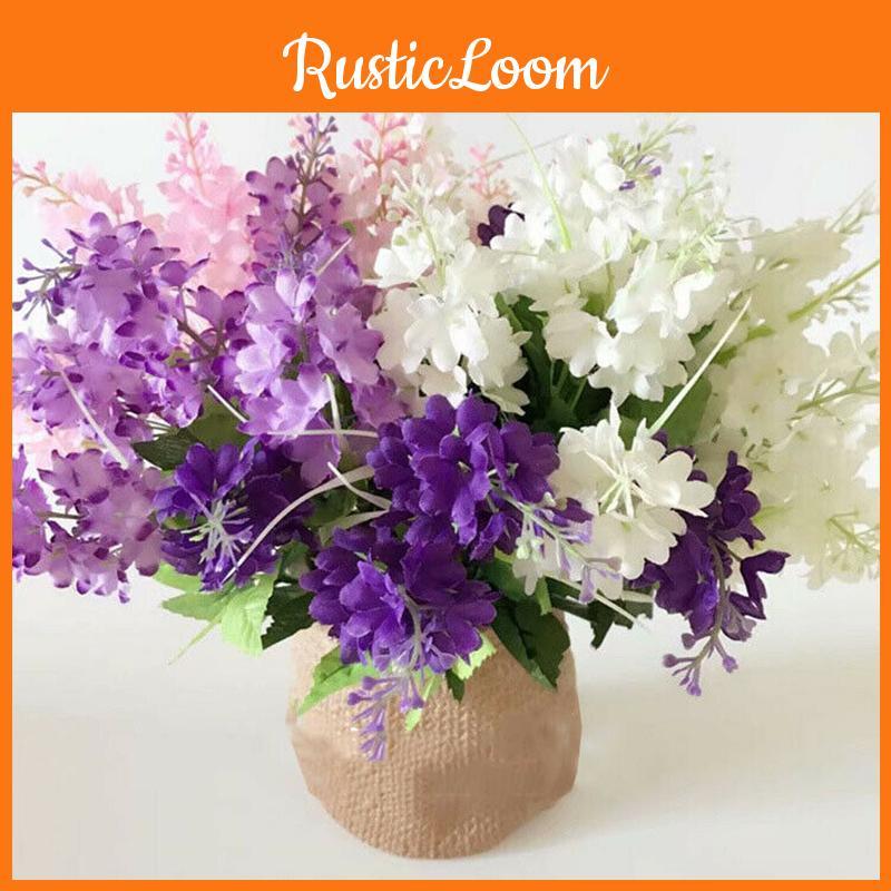 Charming 5 Heads Artificial Hyacinth Fake Silk Flowers Bouquet For Lovely Home And Event Decor