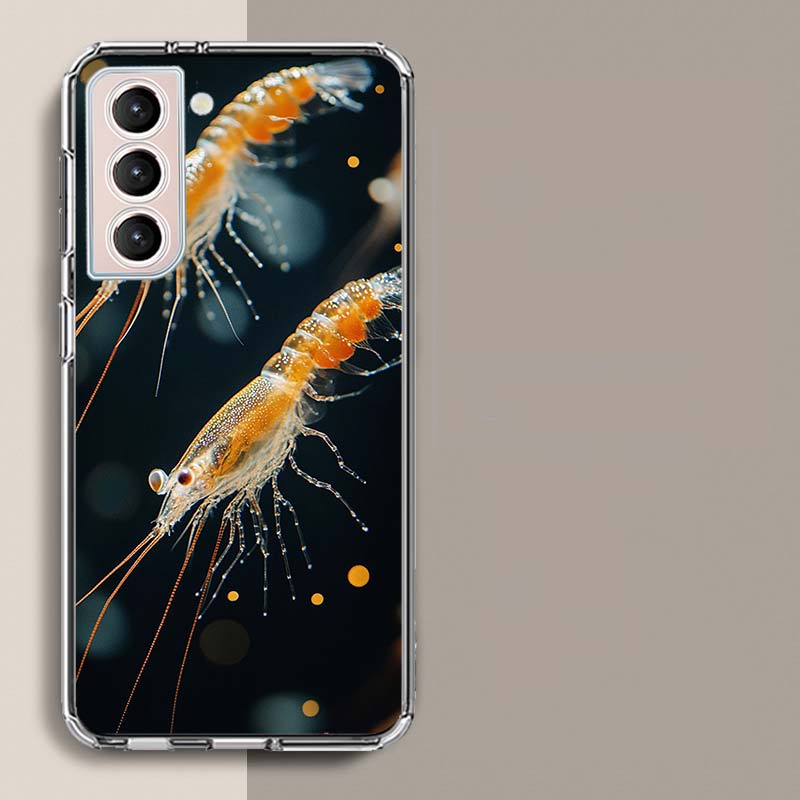 A Beautiful and Unique Look at a Common Shrimp Phone Case For Samsung Galaxy S25 Edge S24 S23 FE S21 S20 S10 Plus S22 S26 Ultra