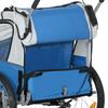 2 Seat Bike Trailer with 5 Point Harness, Baby Bike Stroller with Safety Flag, Reflectors, for 18+ Months, Blue