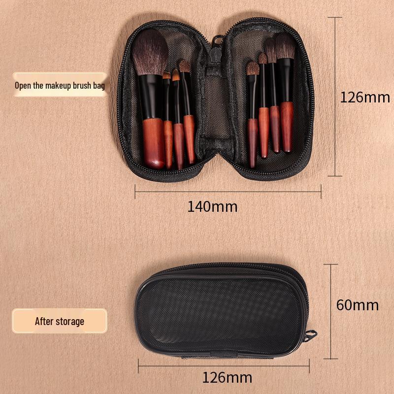 Baisui Mountain Goat Mini Makeup Brush Set – 8-Piece Super Soft Animal Hair Eyeshadow Brushes