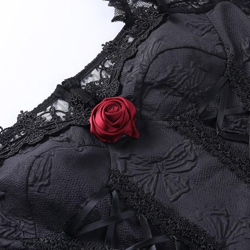 Готические вечерние женские платья трапециевидной формы в стиле гранж, прозрачное облегающее темное сексуальное жаккардовое кружевное платье Лолиты, винтажное платье Harajuku