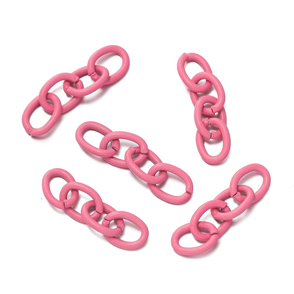 20pcs/lot 25mm Metal Link Chain Connector For Keychain Pendant KeyChains Hanging Accessories Diy Jewelry Making Findings