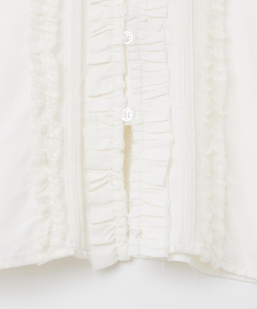 MILLO WOMEN Lace Trimmed Blouse [Ivory]