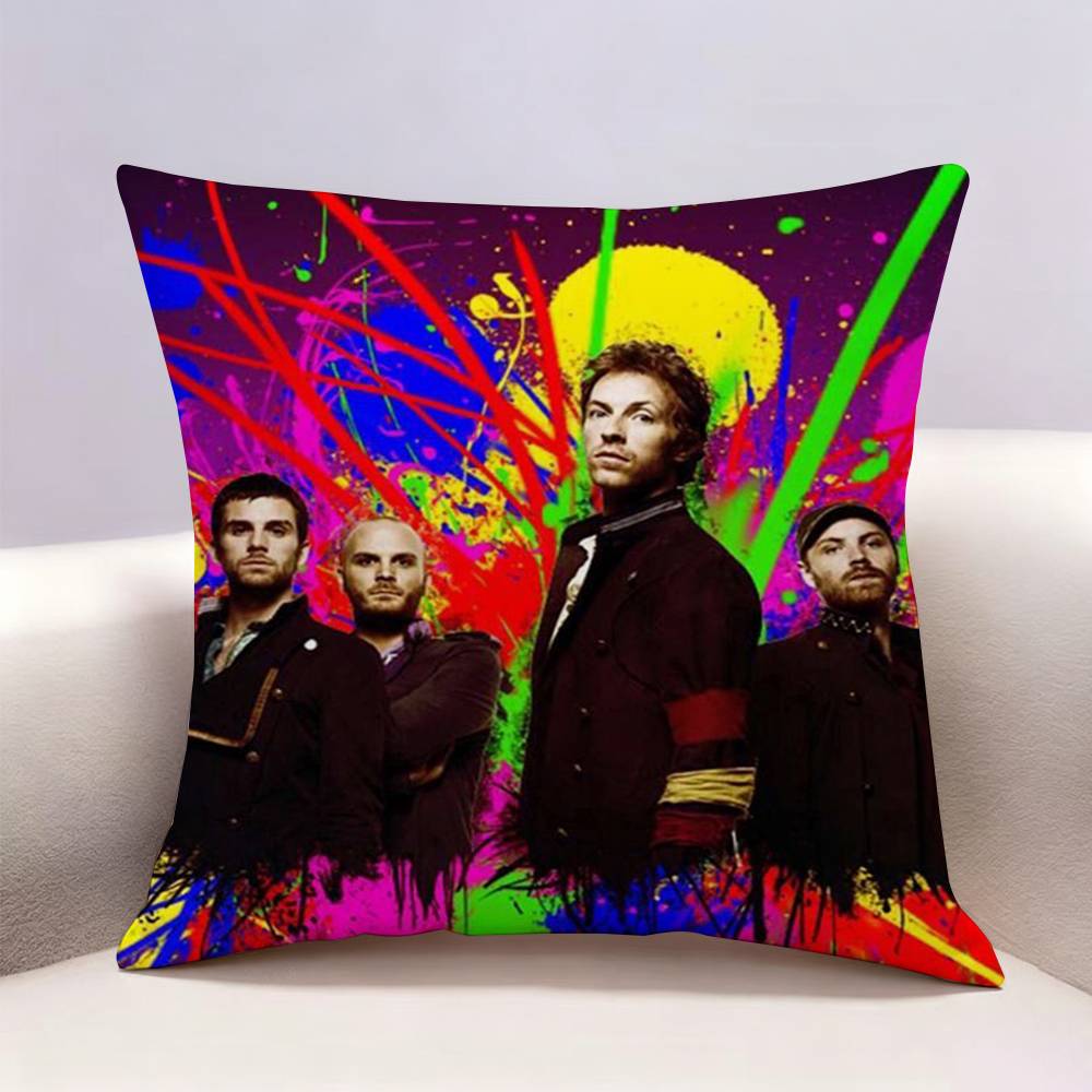 CColdplay Band Doublesided print Pillow Case for Sofa Living Room Home office Decor Protective Cover