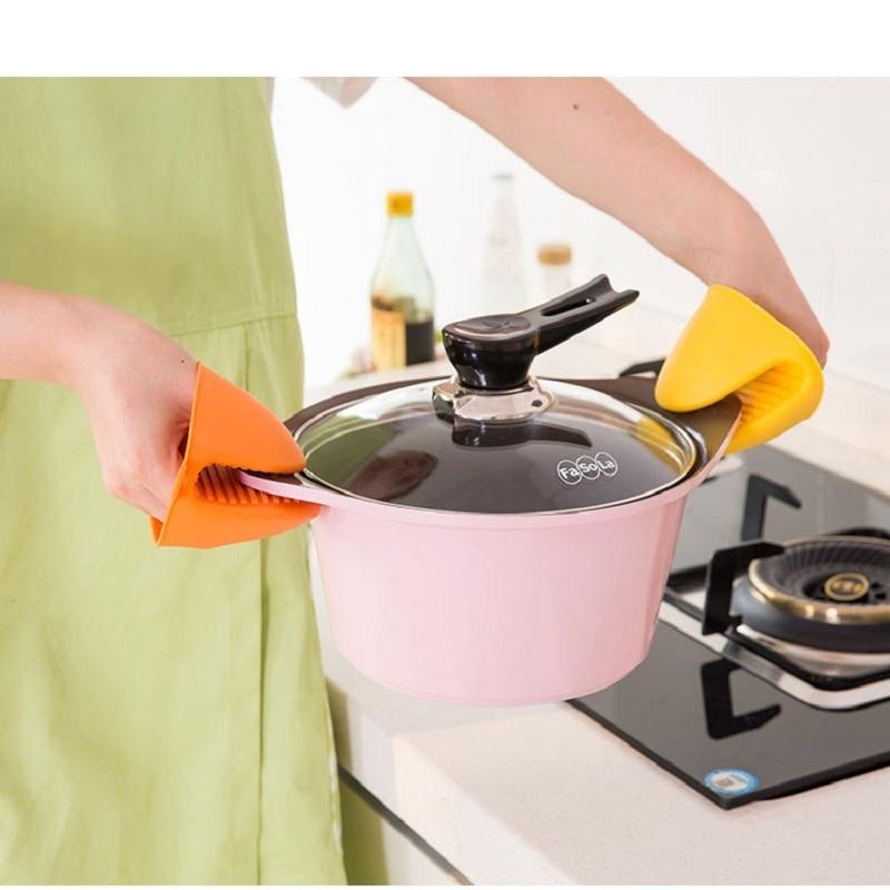 2 шт. кухонная нескользящая изоляционная перчатка для микроволновой печи, держатель для кастрюли, духовка, захват с силикагелем, изоляция